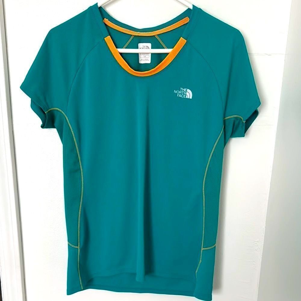 The North Face Teal and Orange Athletic Top - Picture 1 of 6